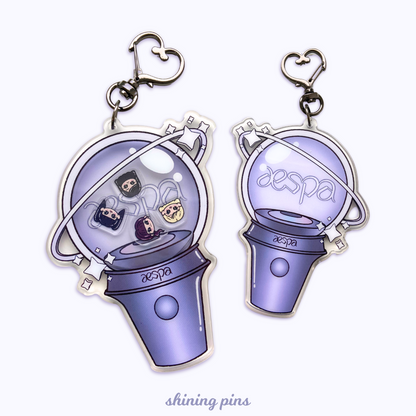 Aespa Lightstick Shaker Keychain