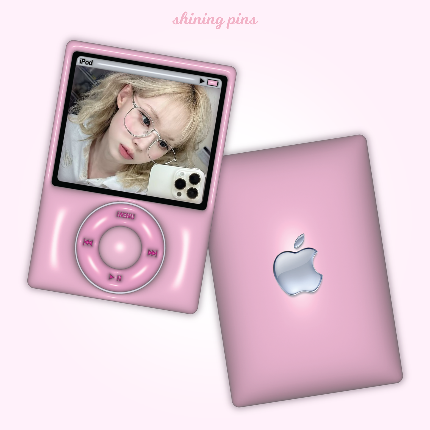 Pink iPod photocard holder