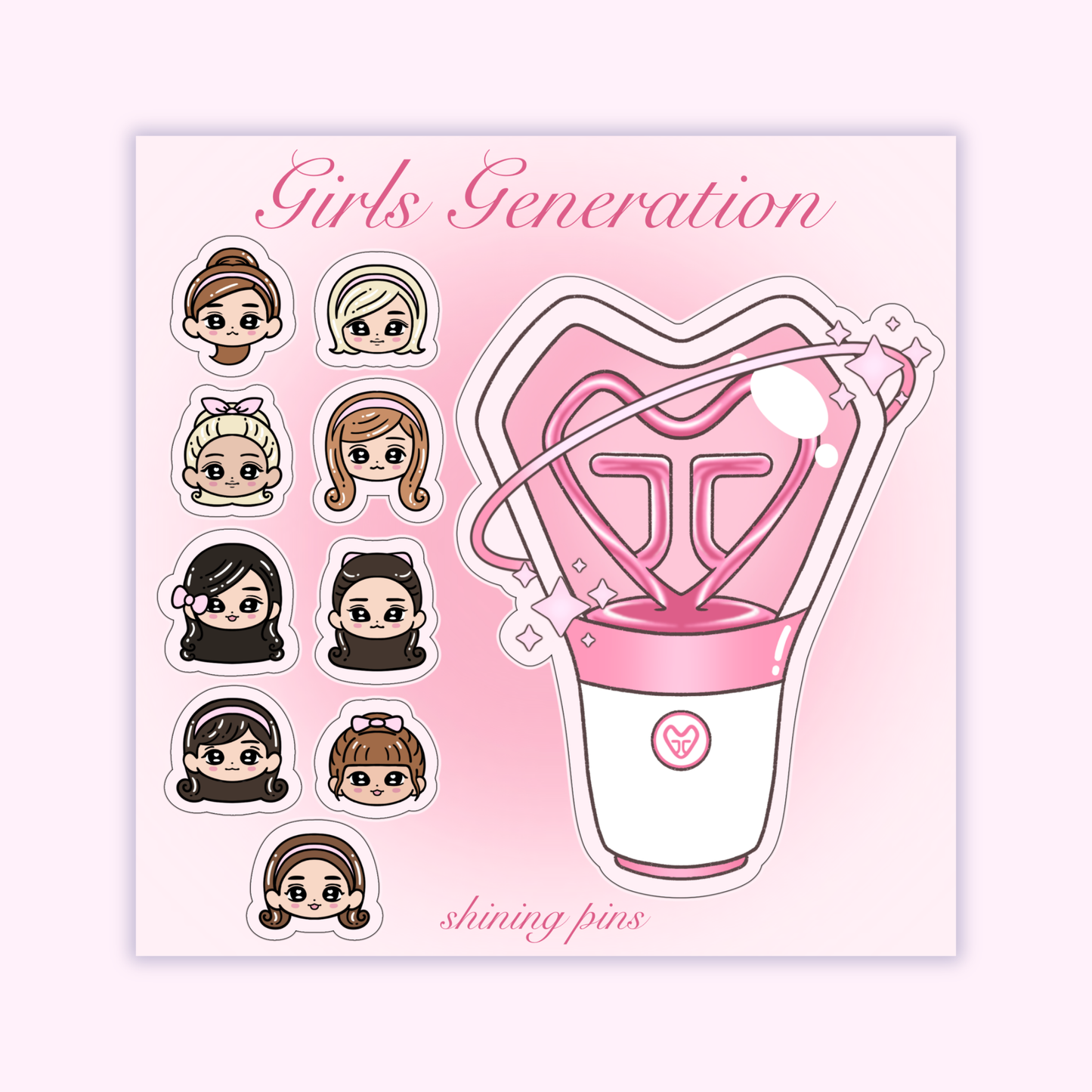 Girls' Generation Lightstick Sticker Sheet