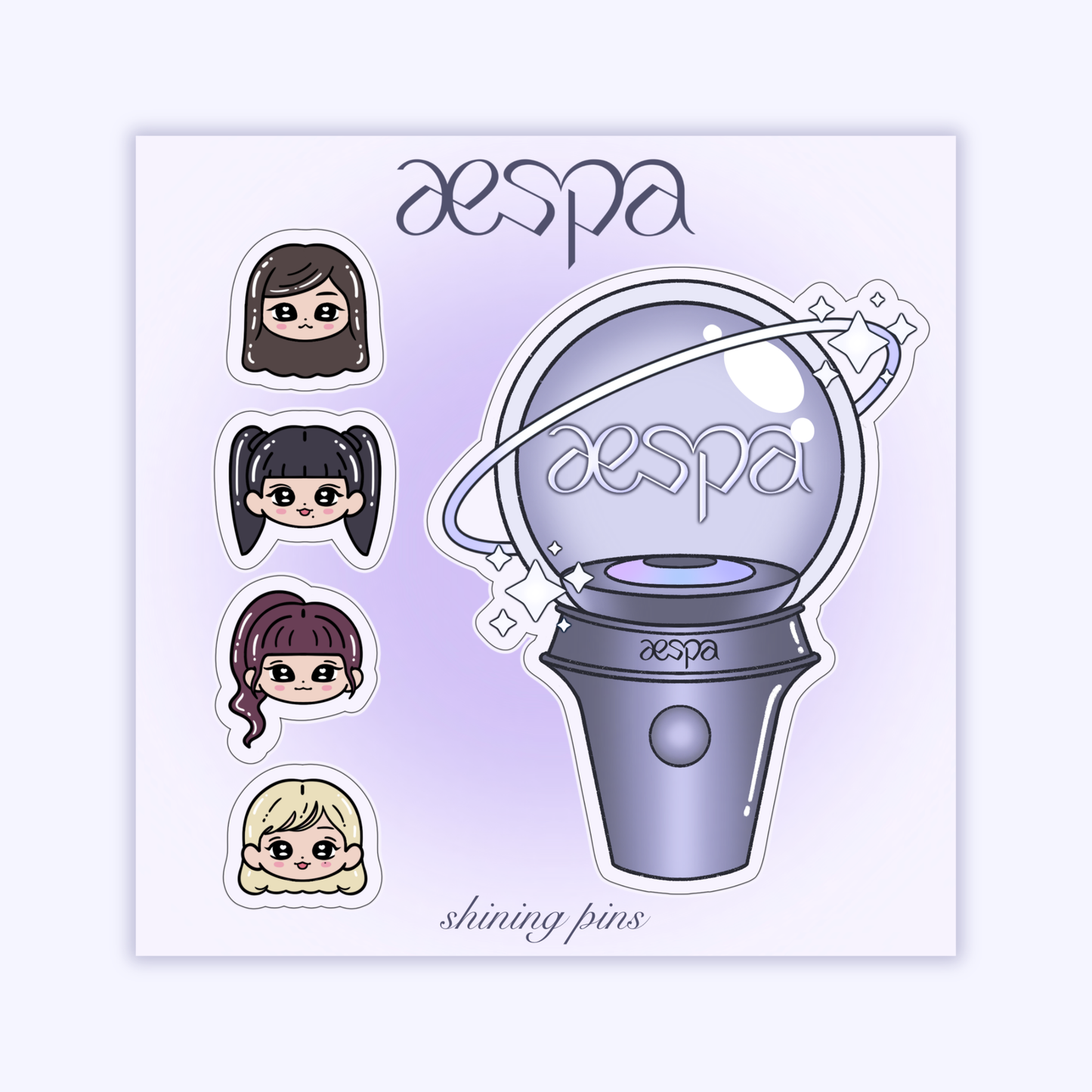 Aespa Lightstick Sticker Sheet