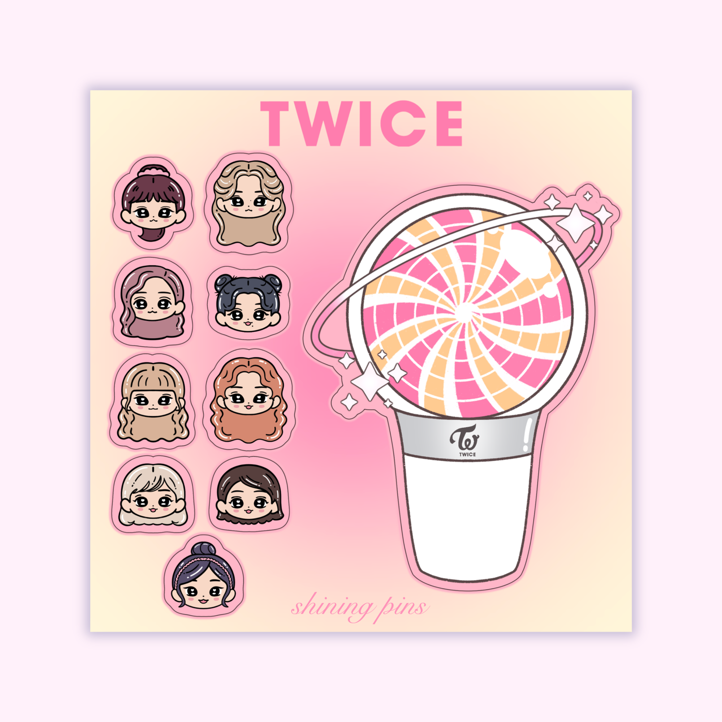 Twice Lightstick Sticker Sheet