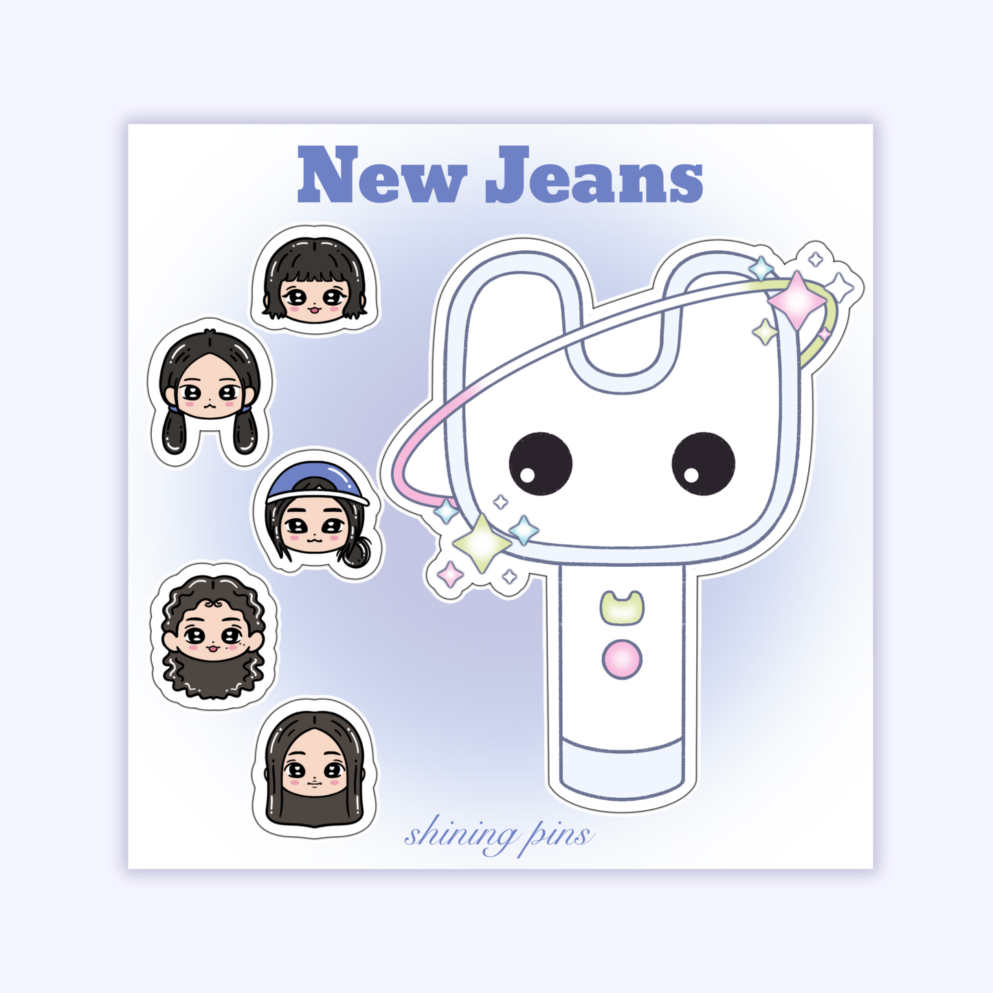 New Jeans Lightstick Sticker Sheet