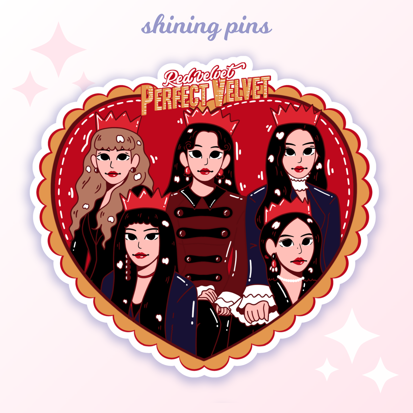 Red Velvet Heart Stickers