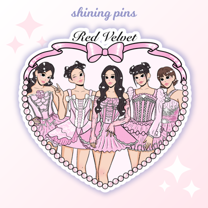 Red Velvet Heart Stickers