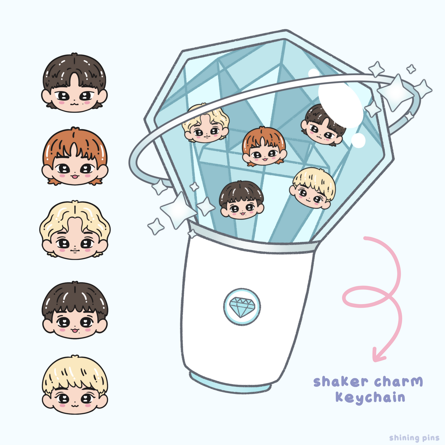 SHINee LightStick Shaker Keychain