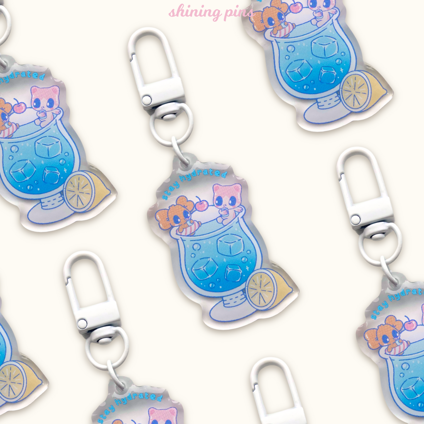 'Stay Hydrated' Kkoongie & Baby Cheese Keychain