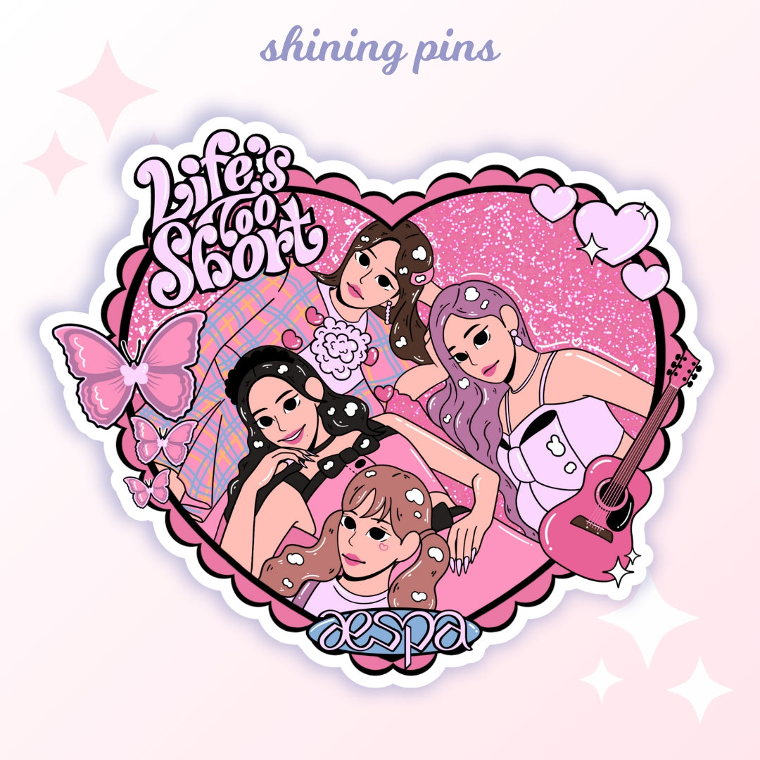 Aespa Heart Stickers shiningpins