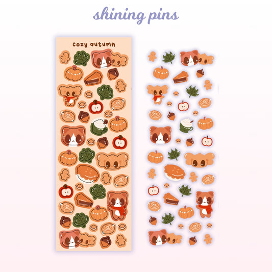 Cozy Autumn Deco Sticker Sheet shiningpins