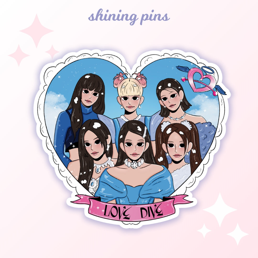 IVE 'Love Dive' Sticker shiningpins