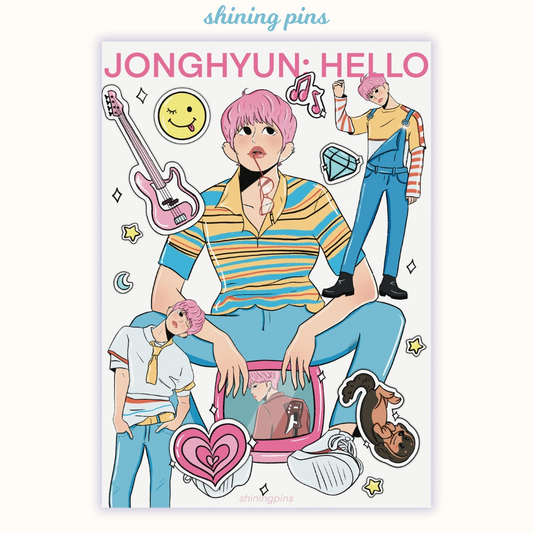 Jonghyun 'Hello' Print shiningpins