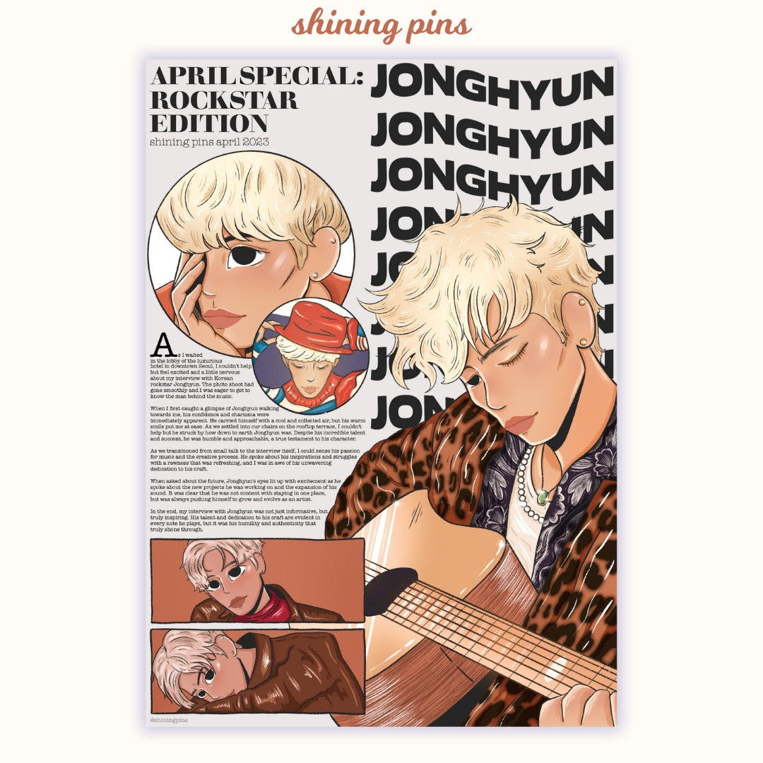 Jonghyun 'Rockstar' Print shiningpins