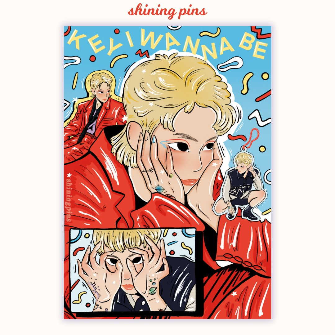 Key 'I Wanna Be' Print shiningpins