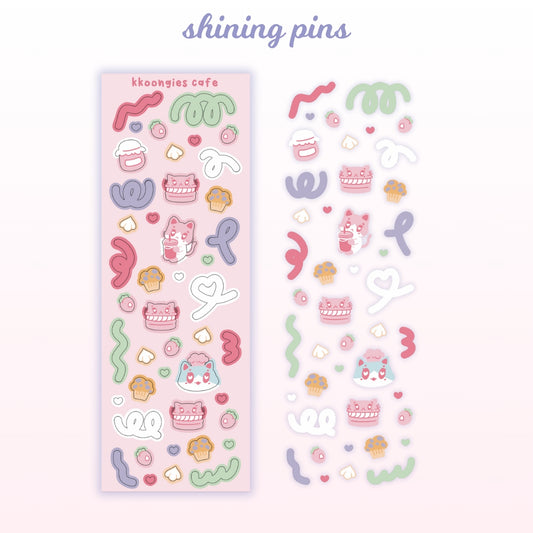 Kkoongie’s Cafe Deco Sticker Sheet shiningpins