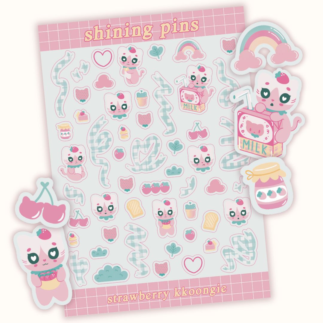 'Kkoongie's Garden' Sticker Sheet shiningpins