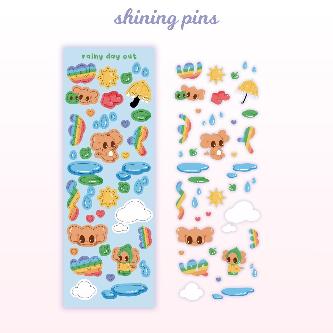 Rainy Day Out Deco Sticker Sheet shiningpins