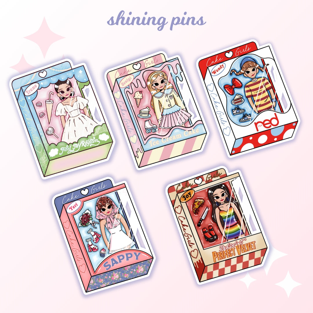 Red Velvet Doll Stickers shiningpins