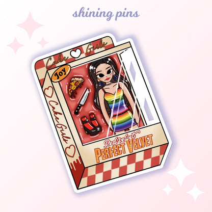 Red Velvet Doll Stickers shiningpins