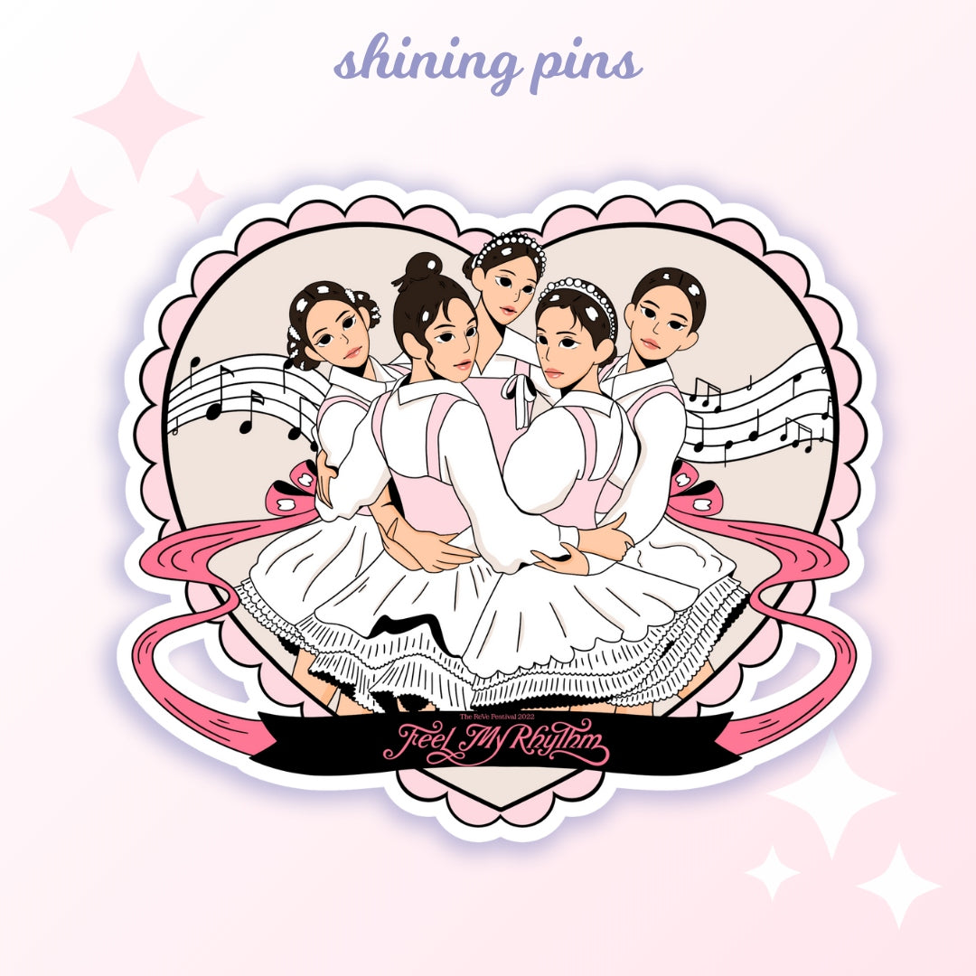 Red Velvet Heart Stickers shiningpins