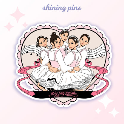 Red Velvet Heart Stickers shiningpins