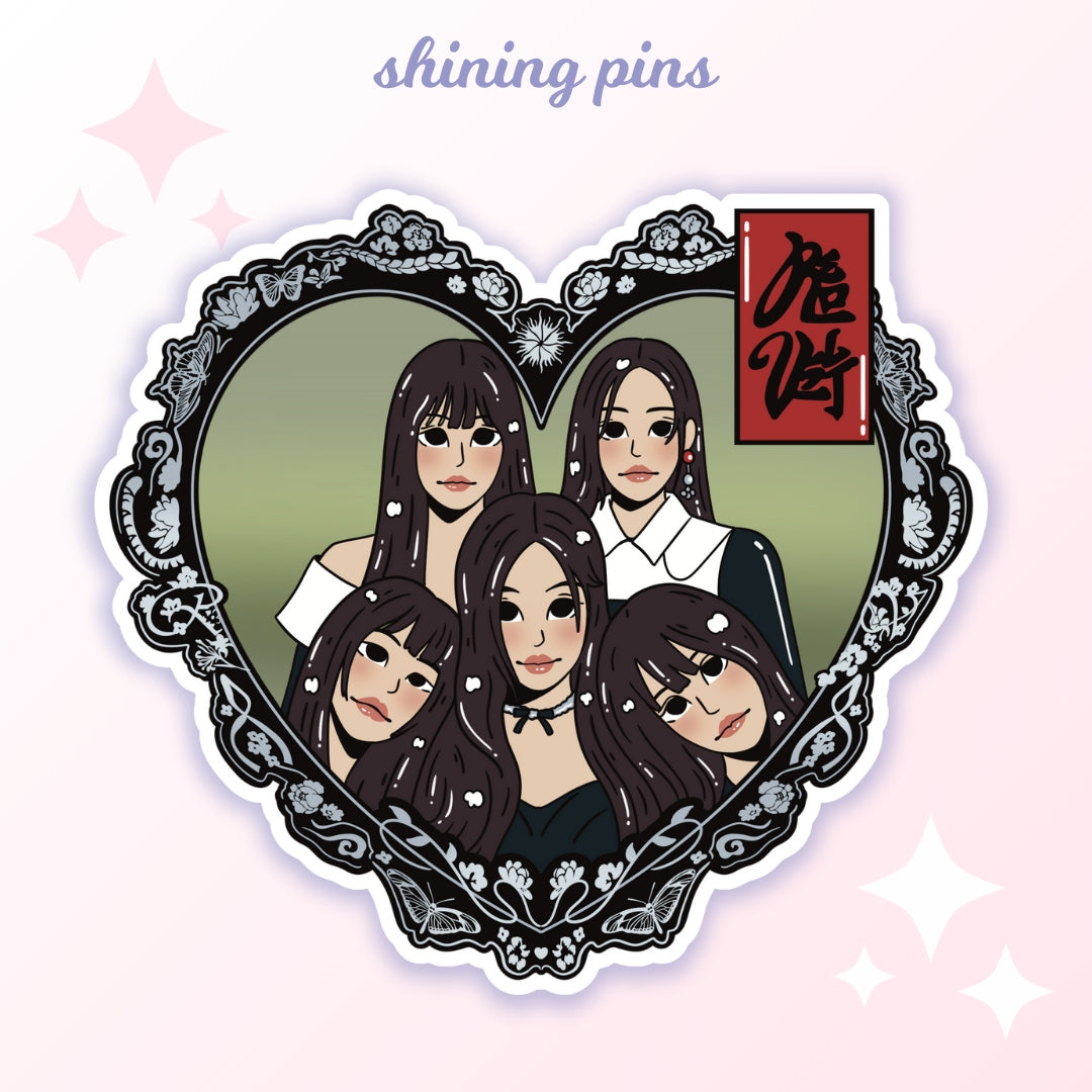 Red Velvet Heart Stickers shiningpins