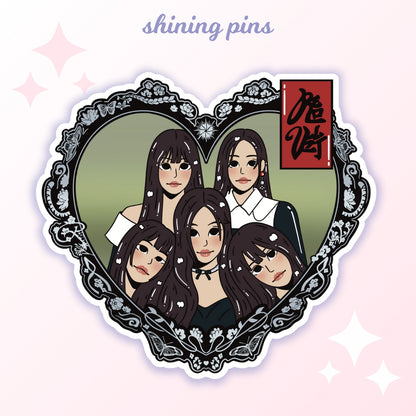 Red Velvet Heart Stickers shiningpins