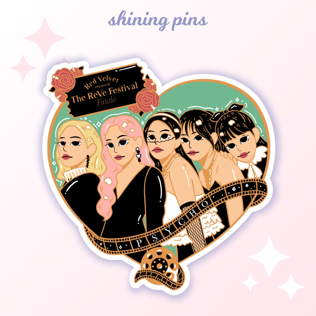 Red Velvet Heart Stickers shiningpins