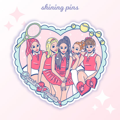 Red Velvet Heart Stickers shiningpins