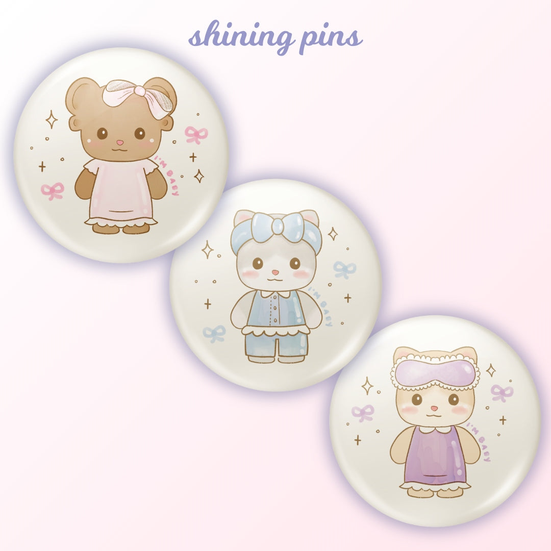 'Sylvanian Sleepover' Badges shiningpins