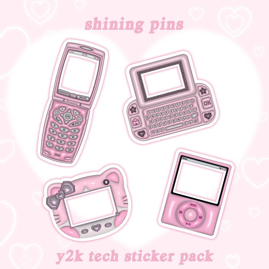 Y2K Tech Sticker Pack shiningpins