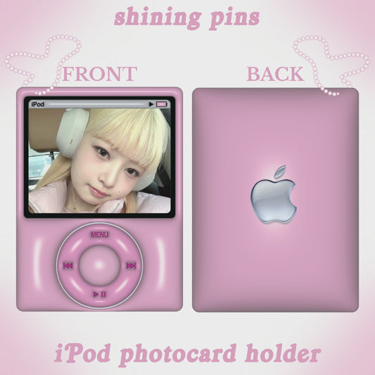 Pink iPod photocard holder