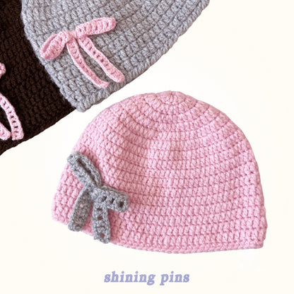 Bow Crochet Beanies shiningpins