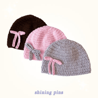 Bow Crochet Beanies shiningpins