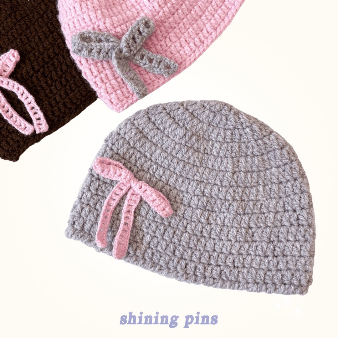 Bow Crochet Beanies shiningpins