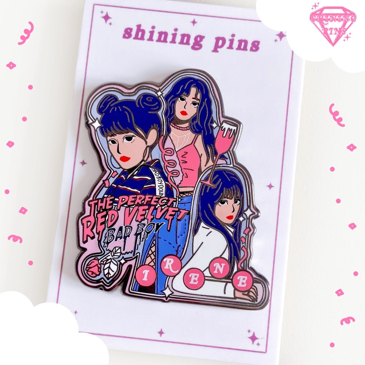 Irene Red Velvet 'Bad Boy' Enamel Pin shiningpins