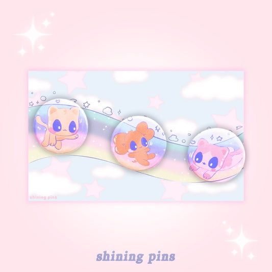 'Marshmallow Clouds' Badges shiningpins