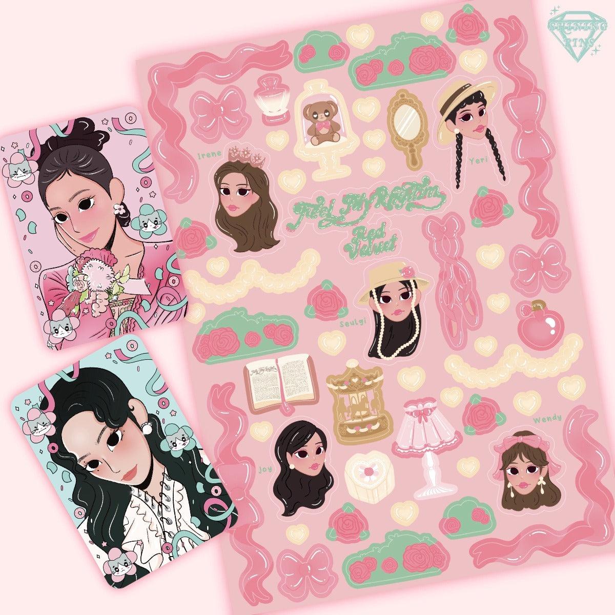 Red Velvet 'Feel My Rhythm' Sticker Sheet & Photocard Set shiningpins