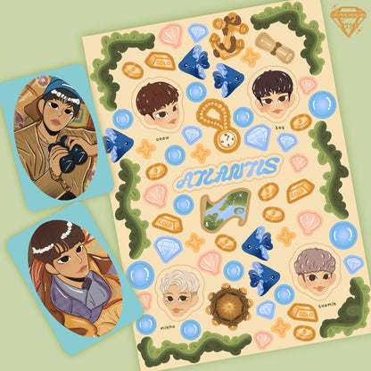 SHINee 'Atlantis' Sticker Sheet & Photocard Set shiningpins