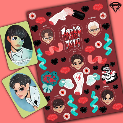 SHINee 'Married to the Music' Sticker Sheet & Photocard Set shiningpins